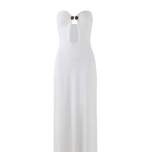Elegant White Strapless Dress